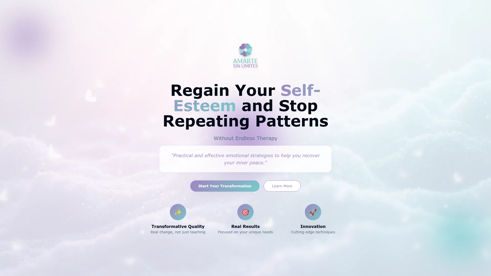 Landing Page Amarte Sin Límites — Amays Group