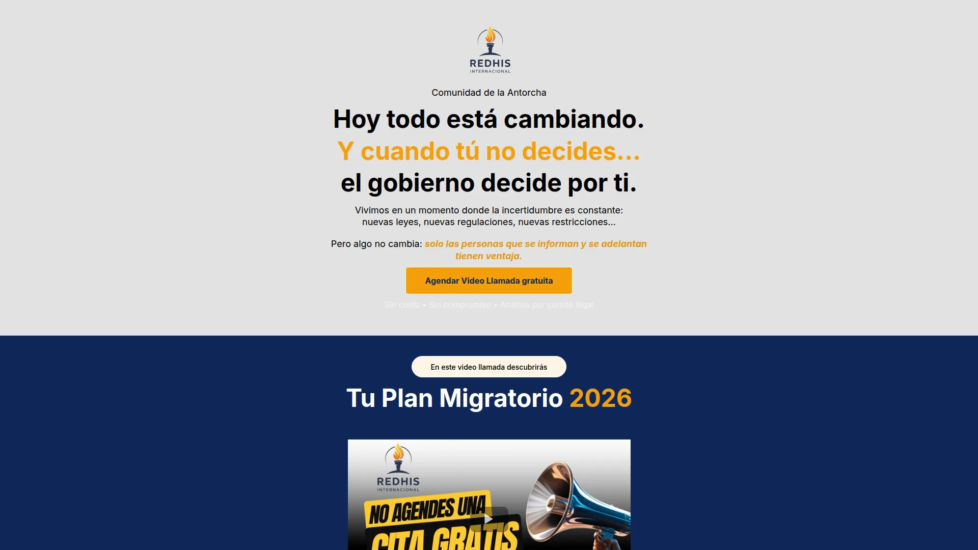 Landing Page Comunidad de la Antorcha — Amays Group