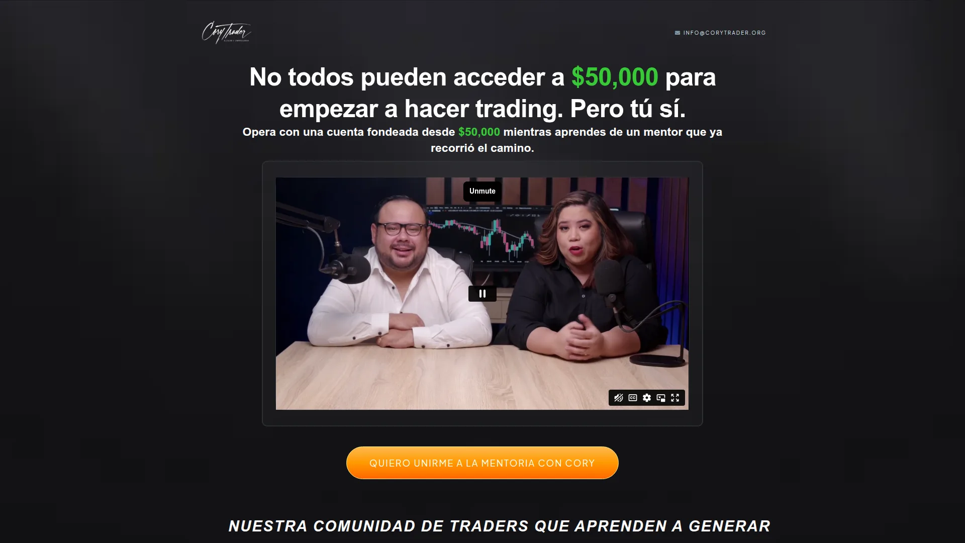 Landing Page Cory Trader — Amays Group